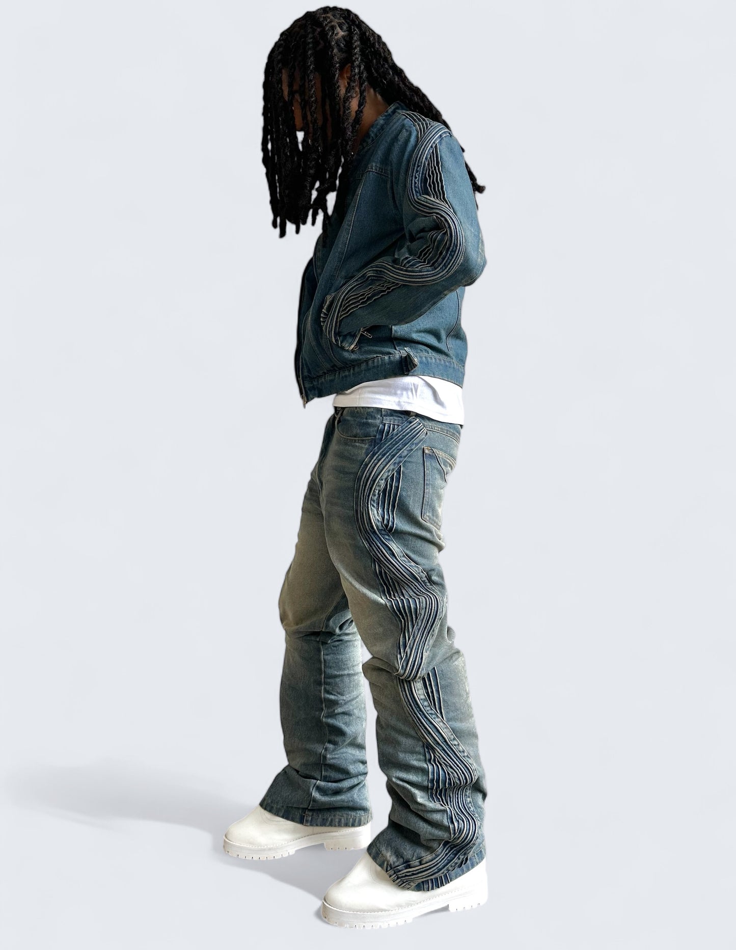 Blue Waved Denim
