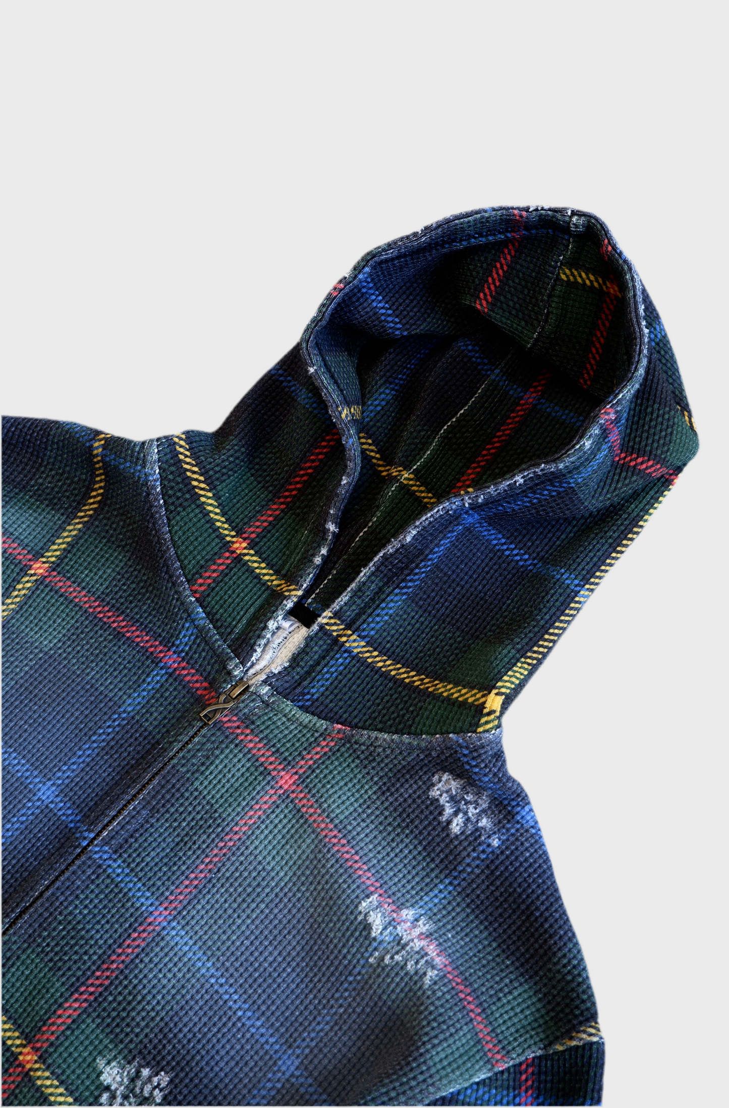 Tartan Plaid Hoodie Navy
