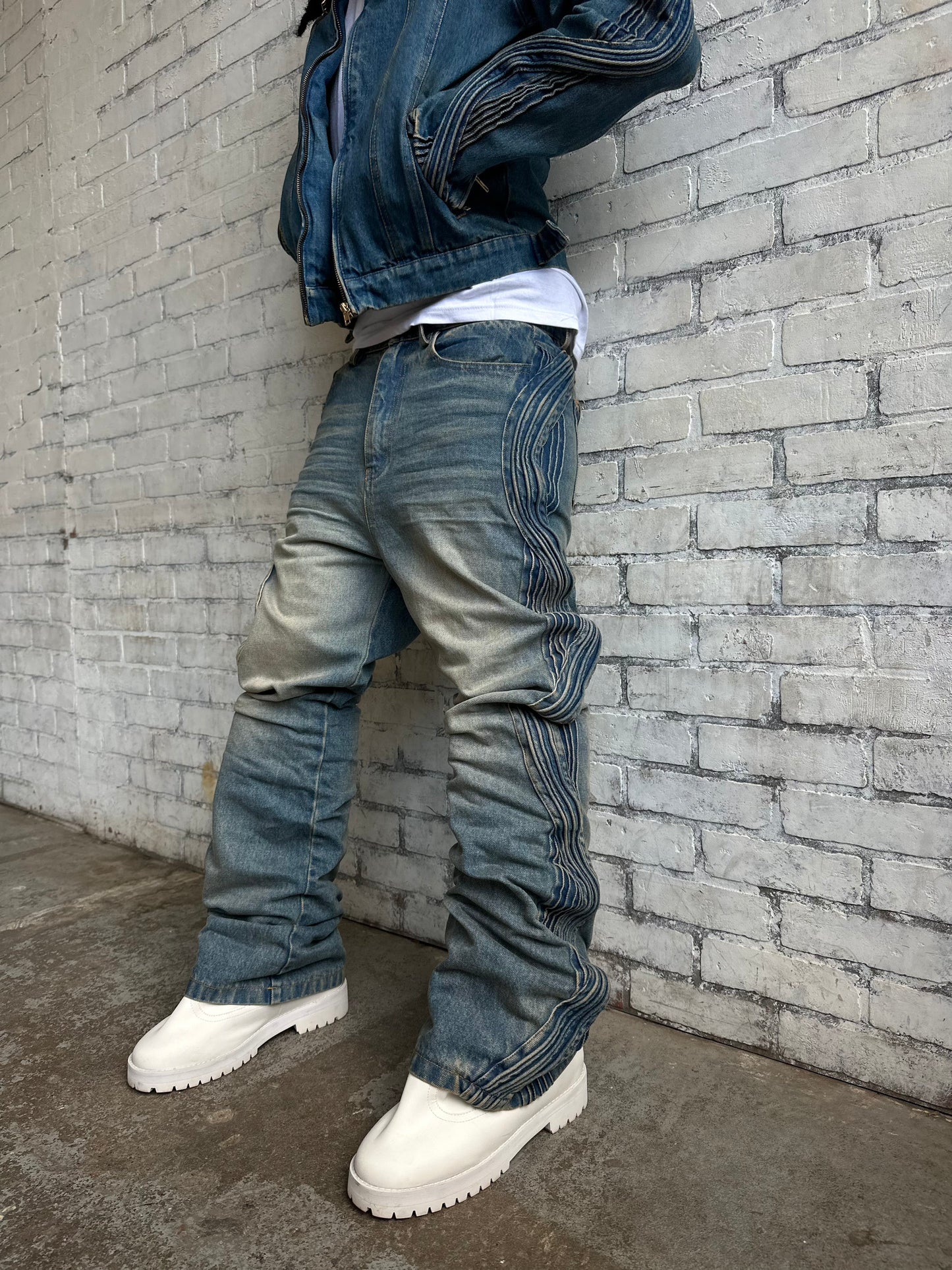 Blue Waved Denim