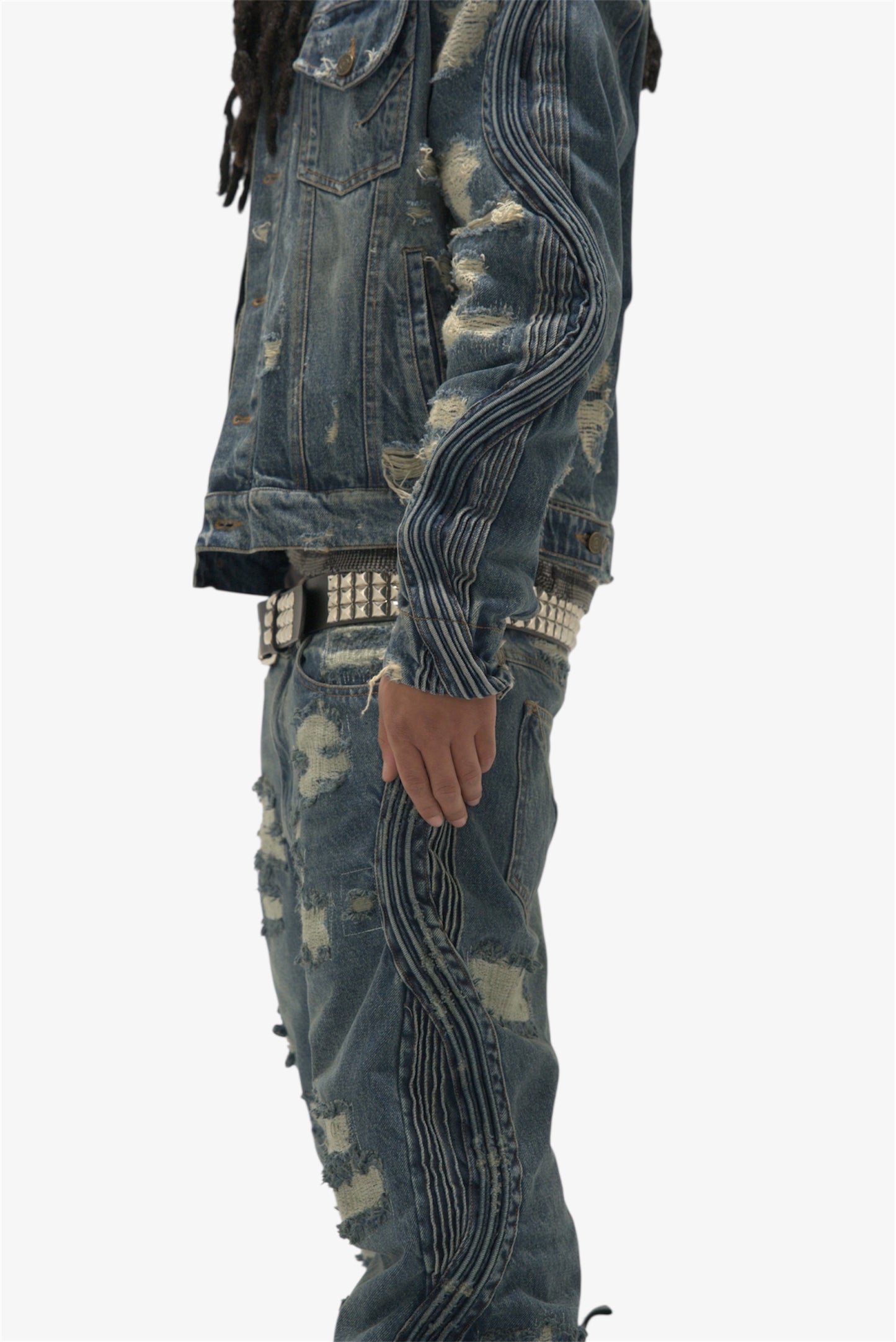 Waved Jean Jacket