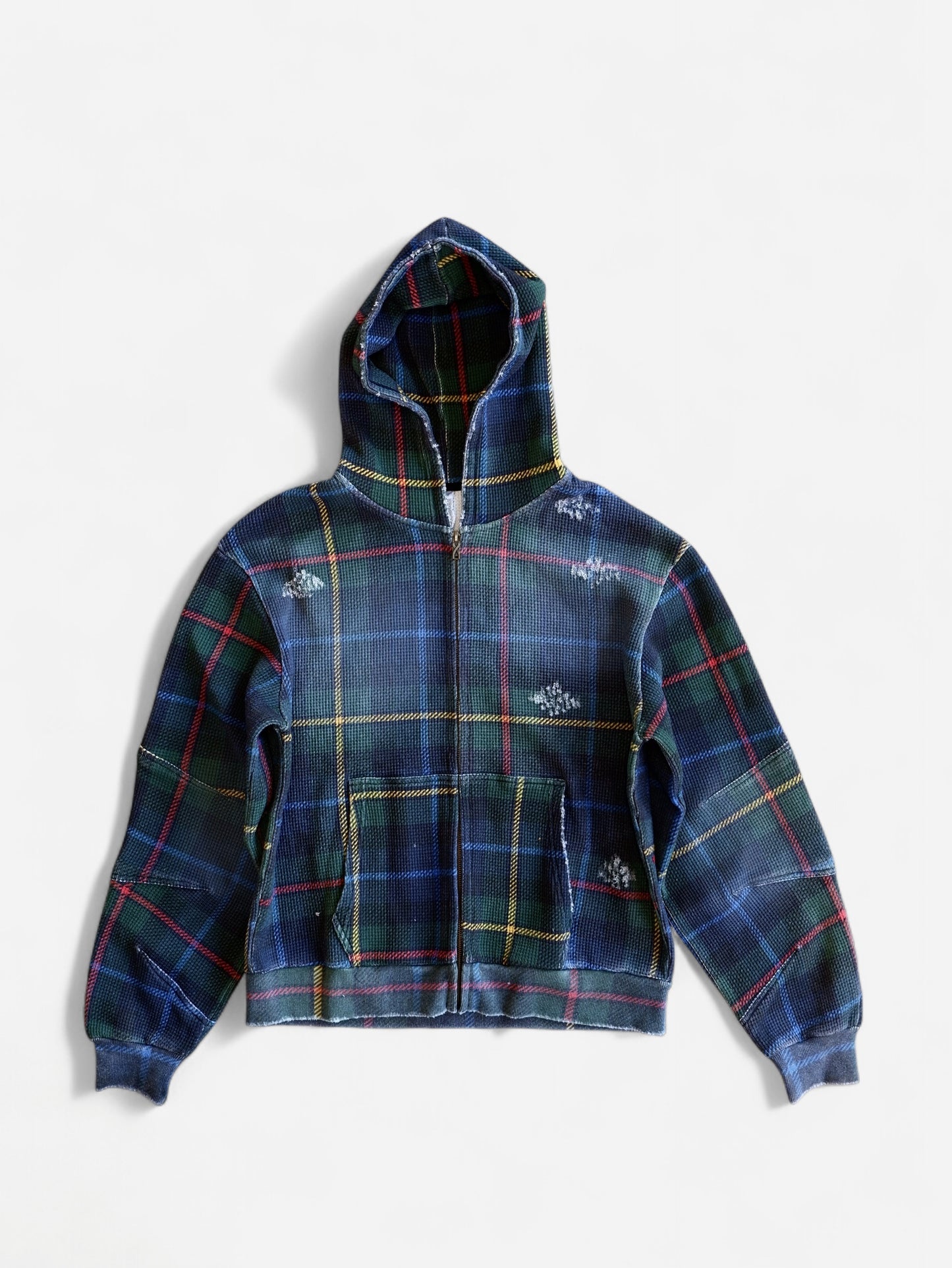Tartan Plaid Hoodie Navy