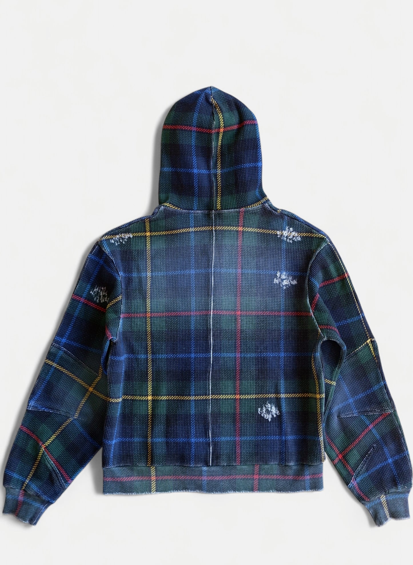 Tartan Plaid Hoodie Navy