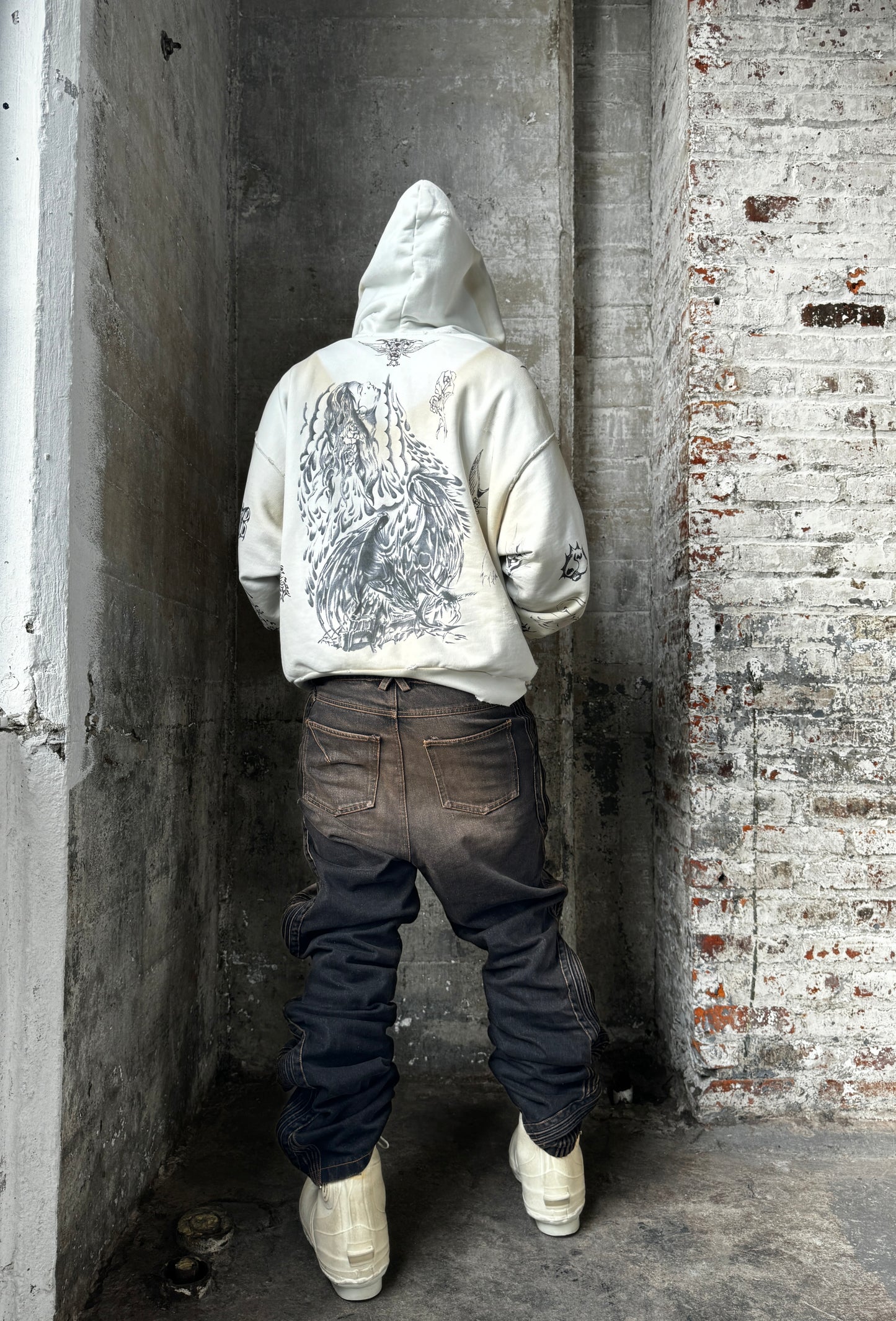 Waved Dirty Denim