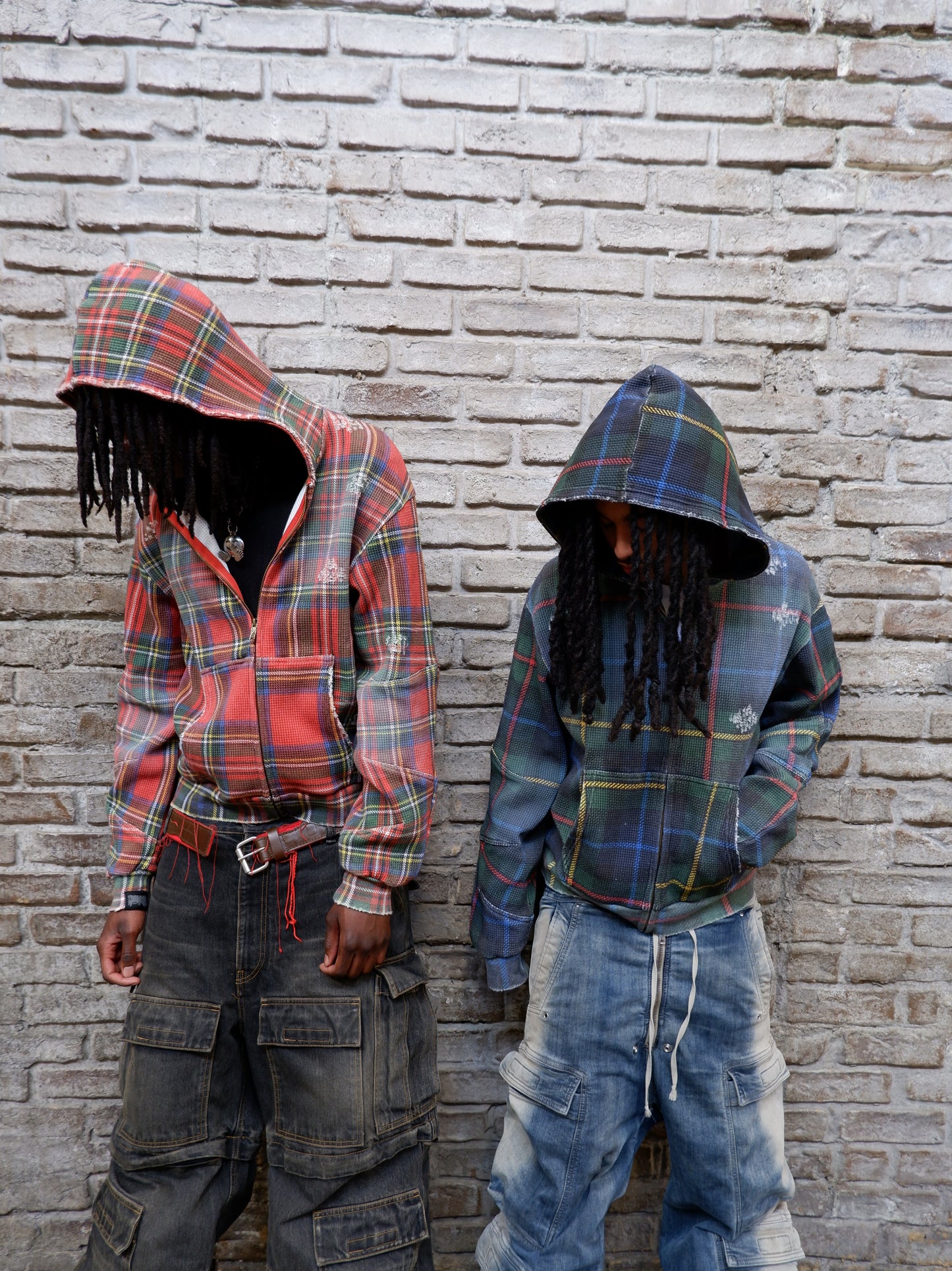 Tartan Plaid Hoodie Navy