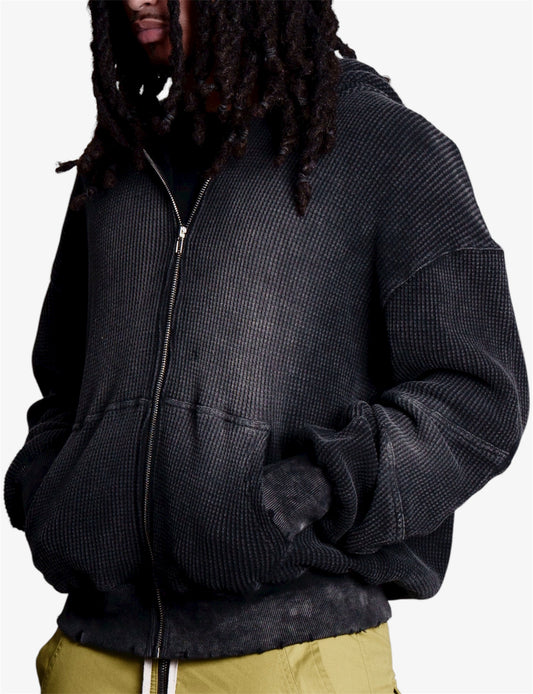 Darted Zip-up Hoodie