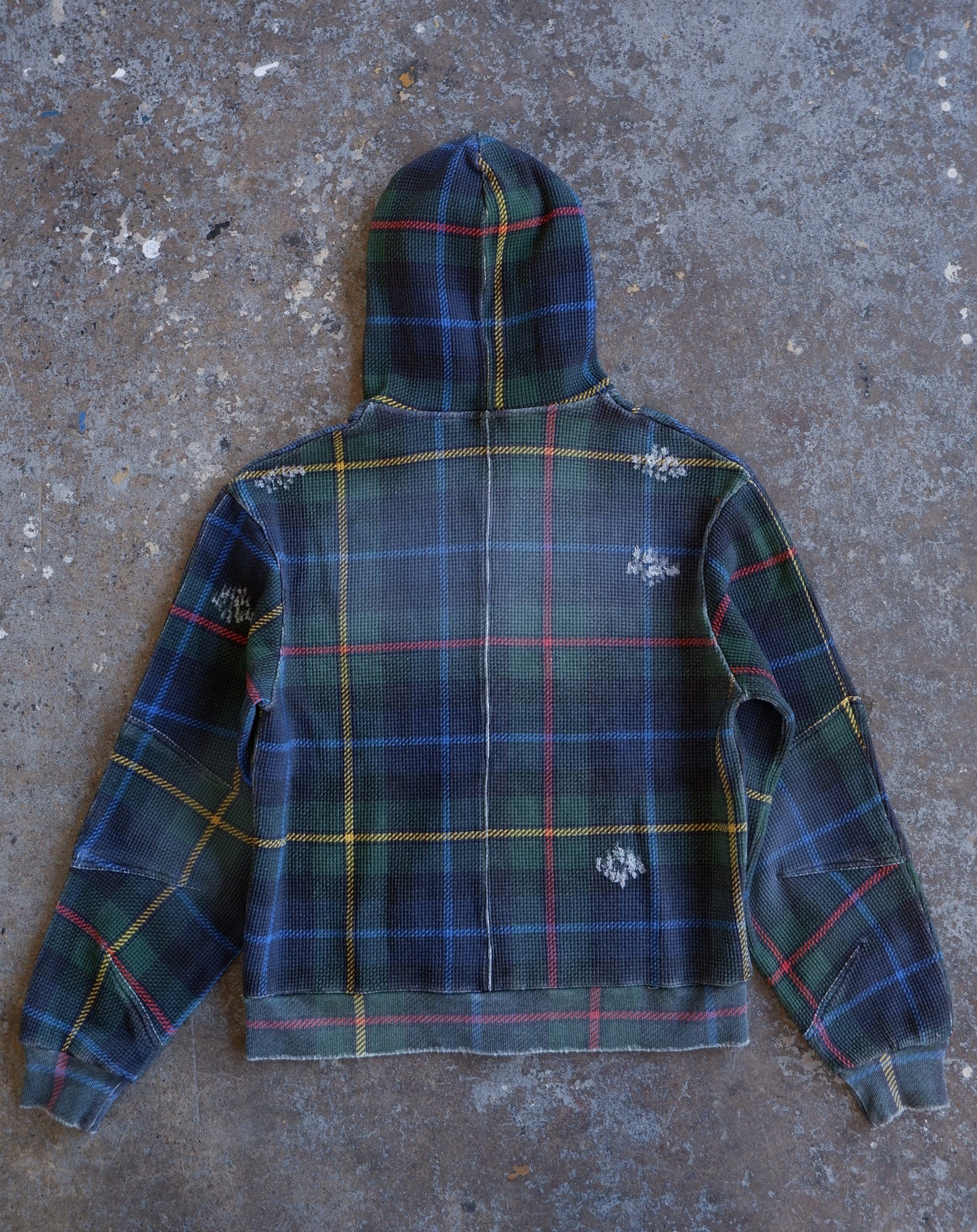 Tartan Plaid Hoodie Navy