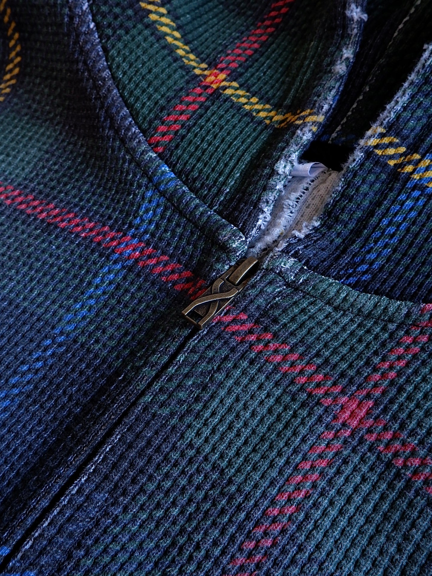 Tartan Plaid Hoodie Navy