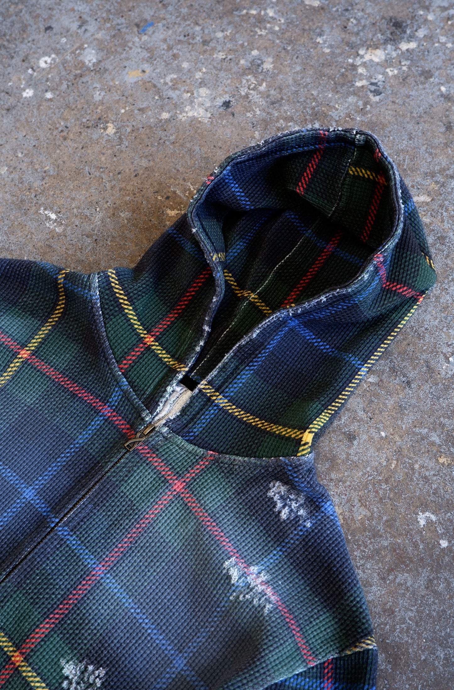 Tartan Plaid Hoodie Navy