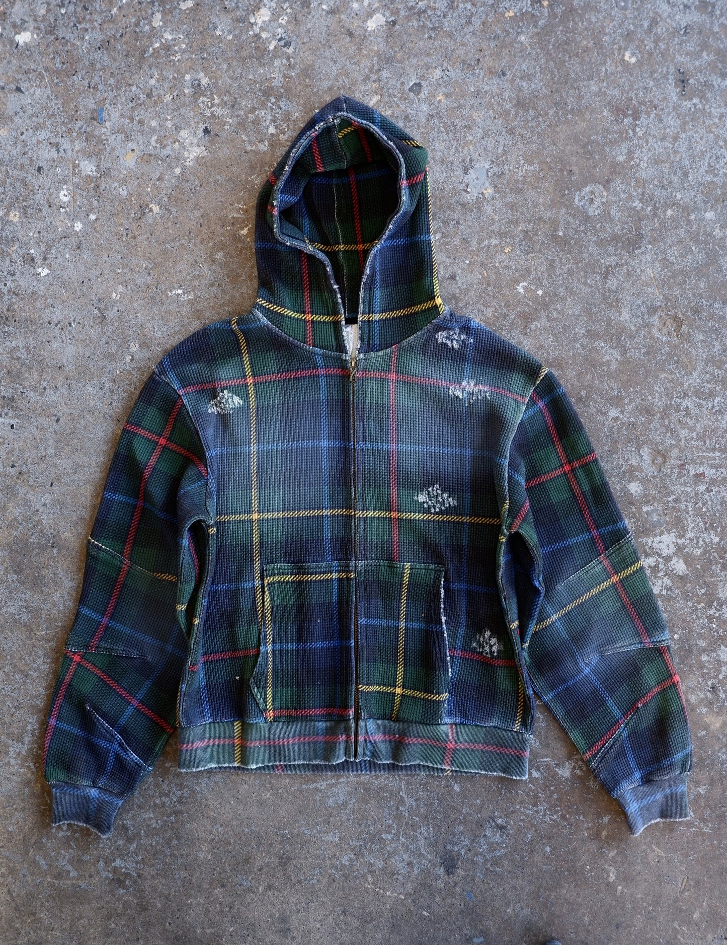 Tartan Plaid Hoodie Navy