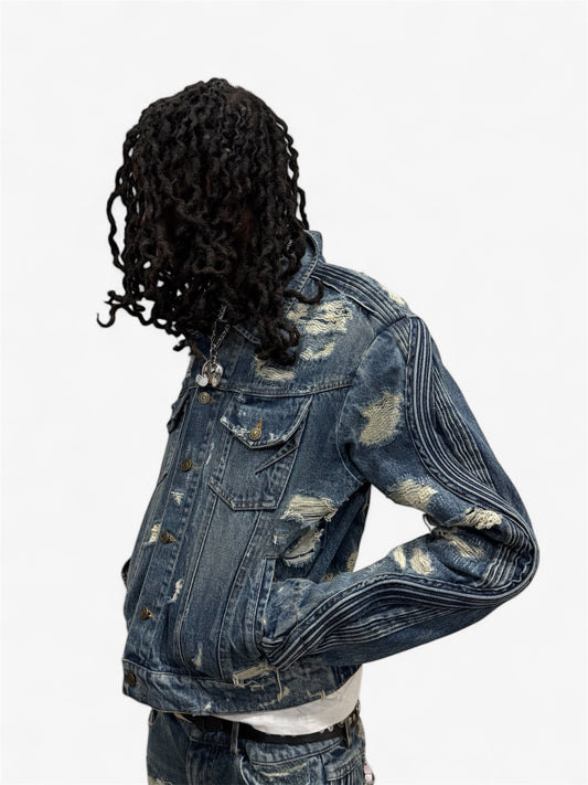Waved Jean Jacket