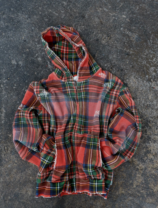 Plaid printed hoodie