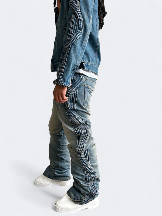 Blue Waved Denim